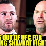 Colby Covington should be CUT from UFC for turning down Shavkat fight,Dana White at Boxing event,UFC