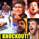 ALL FIGHTERS reaction to Max Holloway’s FINAL Second KO of Justin Gaethje,Hill reacts,UFC 300,Alex