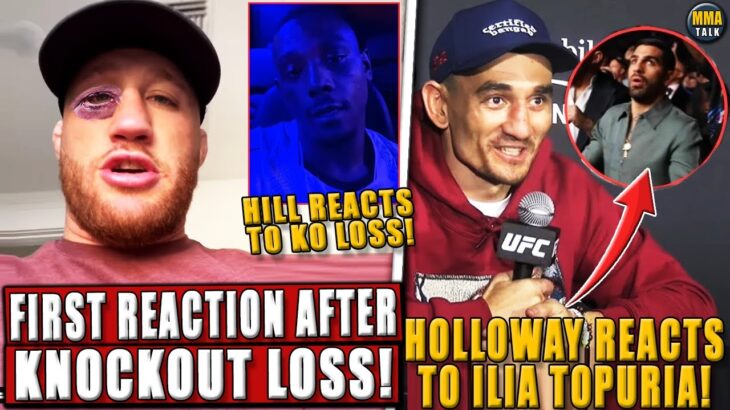 Justin Gaethje’s FIRST REACTION after UFC 300 loss! Jamahal Hill REACTS to KO loss!Arman PUNCH3S fan